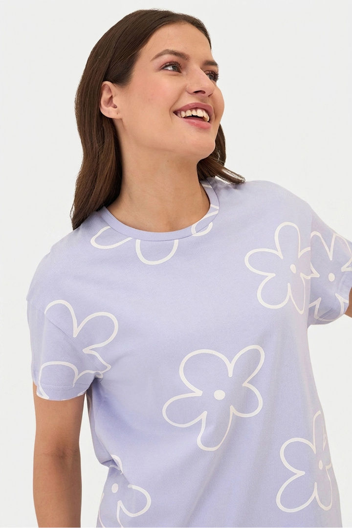 Sweet Dreams Printed Pyjama Set - Lilac — image 5