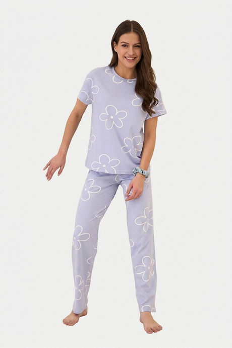 Sweet Dreams Printed Pyjama Set - Lilac — image 6