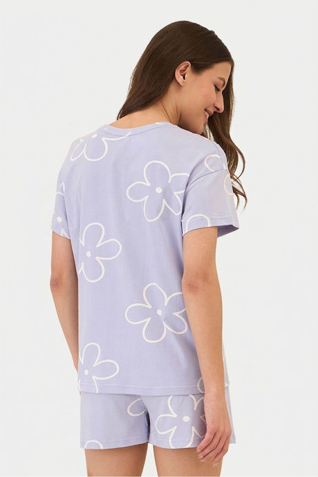 Sweet Dreams Printed Short Set - Lilac — image 2