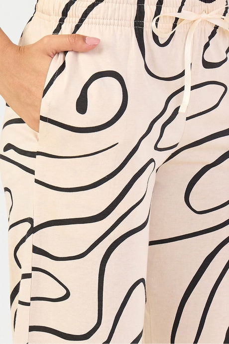 Sweet Dreams Printed Pyjama Set - Beige — image 4