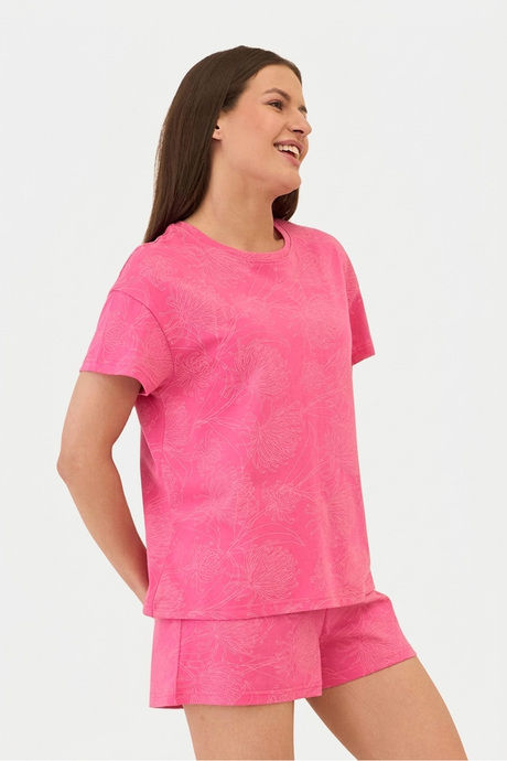 Sweet Dreams Printed Short Set - Peach — image 4