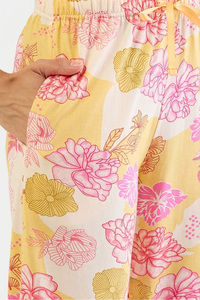 Sweet Dreams Floral Printed Pyjama Set - Yellow — thumbnail 3
