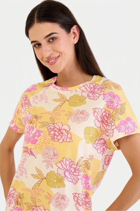 Sweet Dreams Floral Printed Pyjama Set - Yellow — image 6