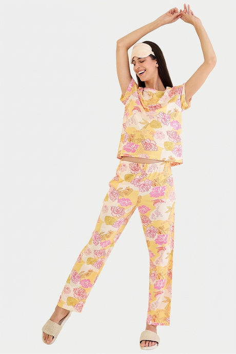 Sweet Dreams Floral Printed Pyjama Set - Yellow — image 7