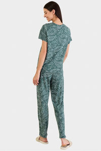 Sweet Dreams Printed Pyjama Set - Teal — thumbnail 2