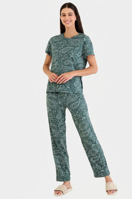 Sweet Dreams Printed Pyjama Set - Teal — image 4