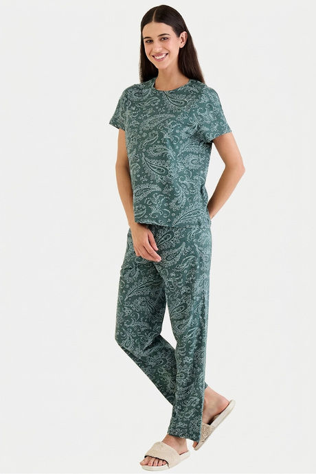 Sweet Dreams Printed Pyjama Set - Teal — image 5