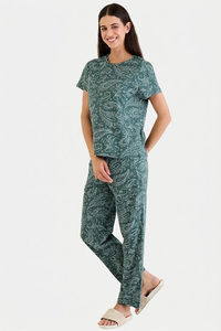 Sweet Dreams Printed Pyjama Set - Teal — thumbnail 5
