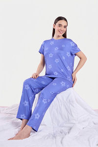 Sweet Dreams Printed Pyjama Set - Blue — thumbnail 1