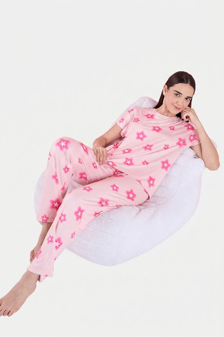Sweet Dreams Printed Pyjama Set - Cream — image 4