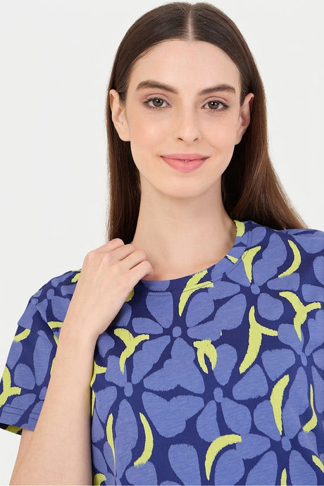 Sweet Dreams Geometric Printed Short Set - Navy — image 4