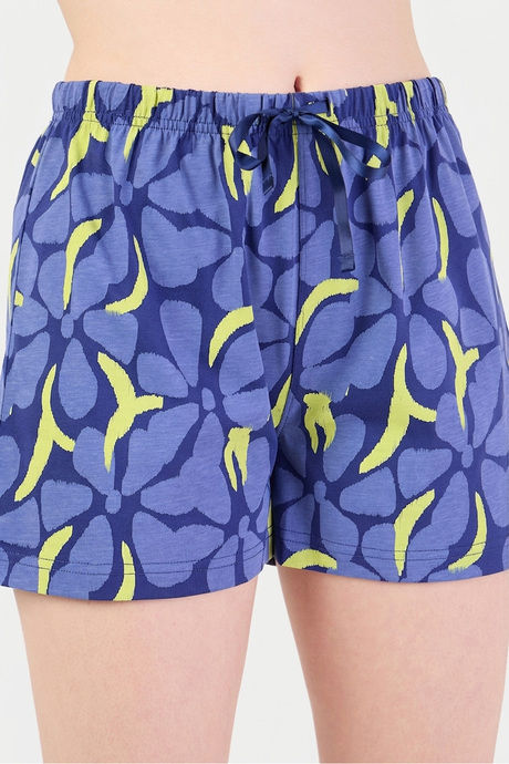 Sweet Dreams Geometric Printed Short Set - Navy — image 7