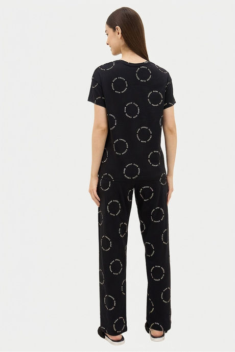 Sweet Dreams Typographic Printed Pyjama Set - Black — image 2