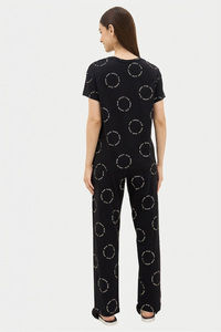 Sweet Dreams Typographic Printed Pyjama Set - Black — thumbnail 2