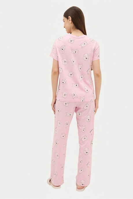 Sweet Dreams Animal Printed Pyjama Set - Pink — image 2