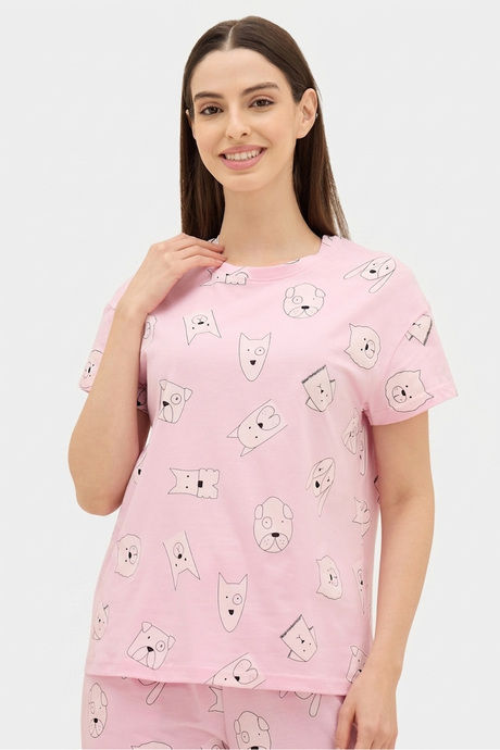 Sweet Dreams Animal Printed Pyjama Set - Pink — image 5