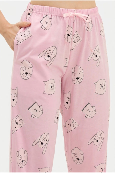 Sweet Dreams Animal Printed Pyjama Set - Pink — image 6