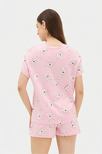 Sweet Dreams Animal Printed Short Set - Pink — thumbnail 2
