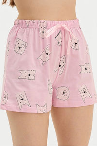 Sweet Dreams Animal Printed Short Set - Pink — thumbnail 3