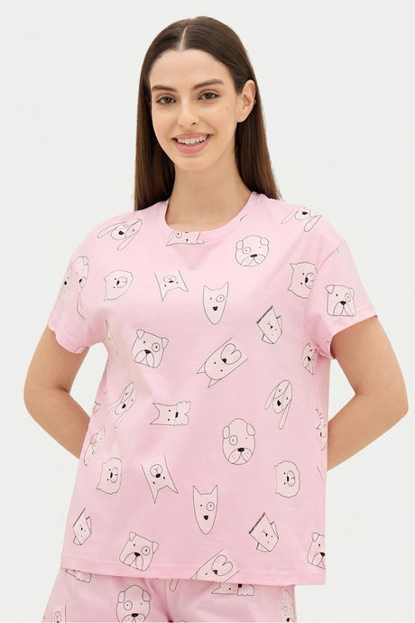Sweet Dreams Animal Printed Short Set - Pink — image 6