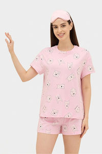Sweet Dreams Animal Printed Short Set - Pink — thumbnail 7