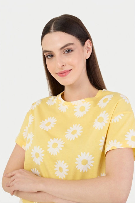 Sweet Dreams Floral Printed Pyjama Set - Yellow — image 6
