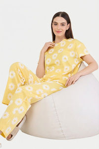 Sweet Dreams Floral Printed Pyjama Set - Yellow — thumbnail 7