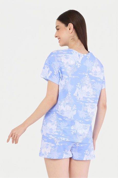 Sweet Dreams Printed Short Set - Blue — image 2