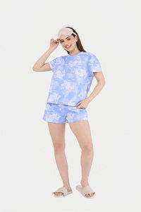 Sweet Dreams Printed Short Set - Blue — thumbnail 7