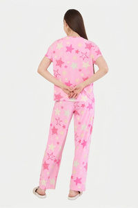 Sweet Dreams Printed Pyjama Set - Pink — thumbnail 2