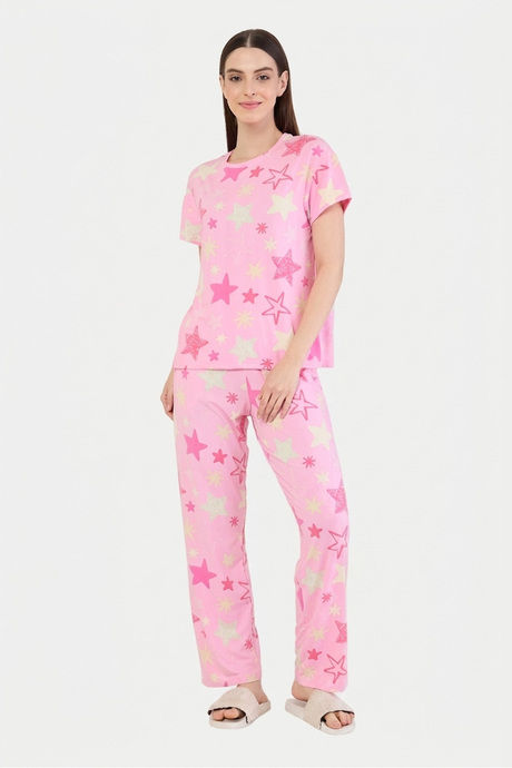 Sweet Dreams Printed Pyjama Set - Pink — image 4