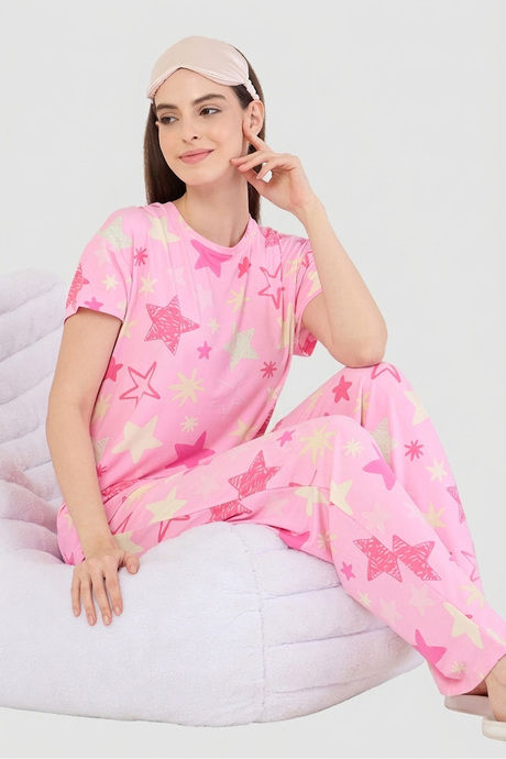 Sweet Dreams Printed Pyjama Set - Pink — image 7