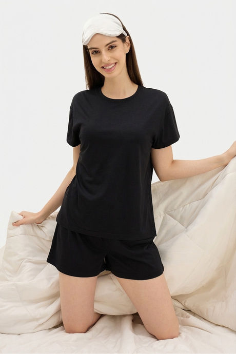 Sweet Dreams Solid Short Set - Black Buy Sweet Dreams Solid Short Set - Black