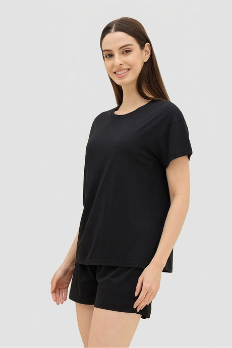 Sweet Dreams Solid Short Set - Black — image 5
