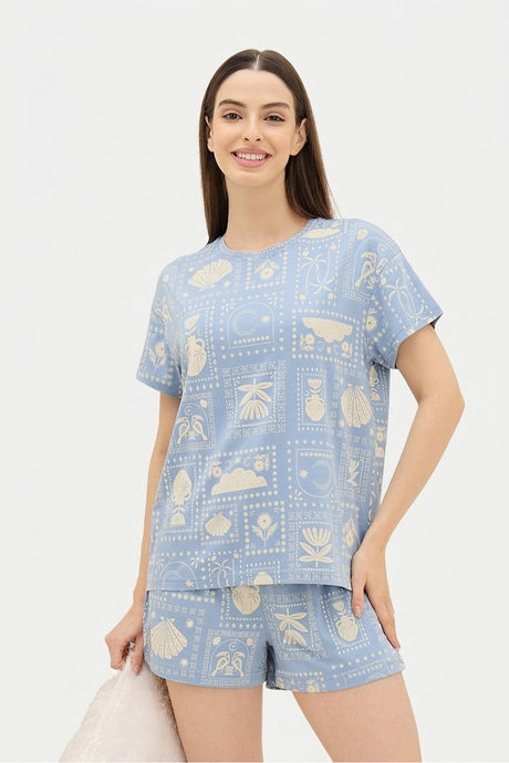 Sweet Dreams Printed Short Set - Blue Buy Sweet Dreams Printed Short Set - Blue
