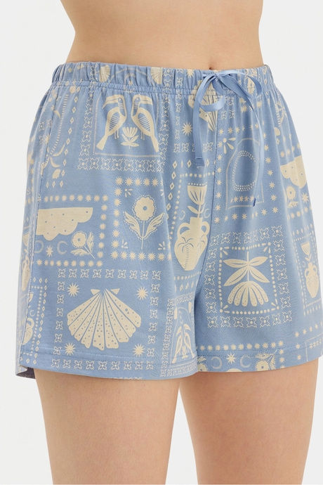 Sweet Dreams Printed Short Set - Blue — image 3