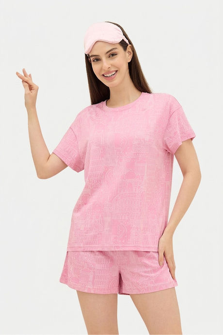 Sweet Dreams Printed Short Set - Pink — image 3