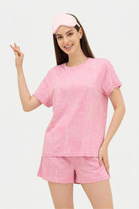 Sweet Dreams Printed Short Set - Pink — thumbnail 3