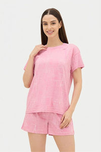 Sweet Dreams Printed Short Set - Pink — thumbnail 4