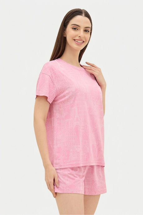Sweet Dreams Printed Short Set - Pink — image 5