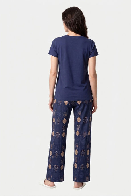 Sweet Dreams Typographic Printed Pyjama Set - Navy — image 2