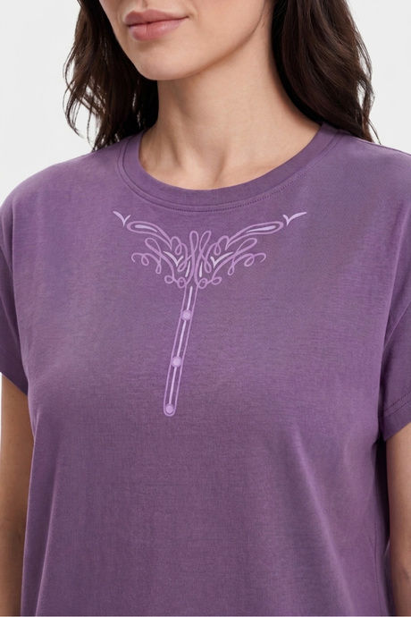 Sweet Dreams Graphic Printed Pyjama Set - Plum — image 3