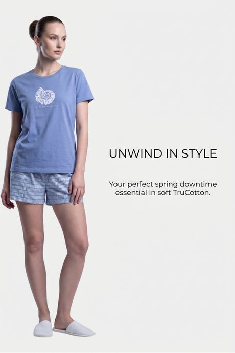 Sweet Dreams Graphic Printed Short Set - Blue — image 4