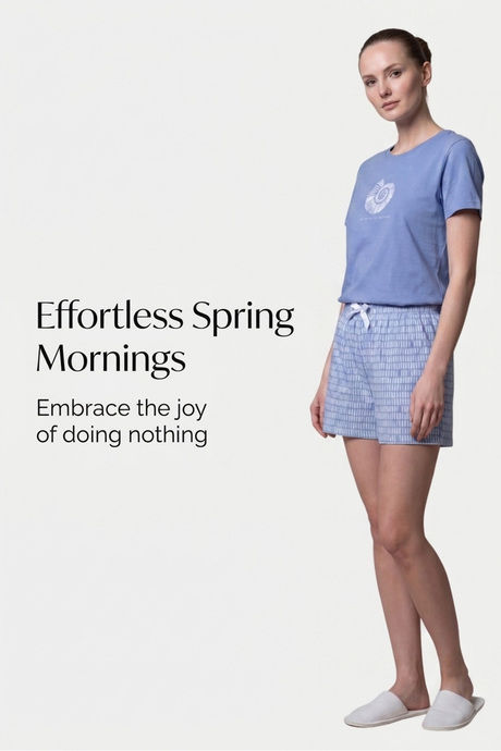 Sweet Dreams Graphic Printed Short Set - Blue — image 5
