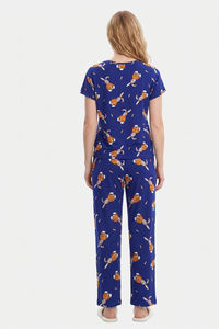 Sweet Dreams Adorable Bunny Print Pyjama Set - Navy — thumbnail 2