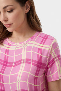 Sweet Dreams Cute Wavy Plaid Pyjama Set - Pink — thumbnail 3