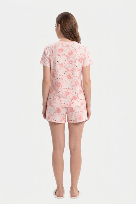 Sweet Dreams Adorable Cartoon Bear Short Set - Peach — image 2