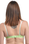 Lovable Floral Lace Sectioned Padded Wired Bra- Green — thumbnail 2