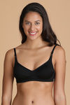 Lovable Single Layered Wirefree Bra- Black — thumbnail 4