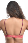 Lovable All Over Lace Seamed Wirefree Bra- Coral — thumbnail 2